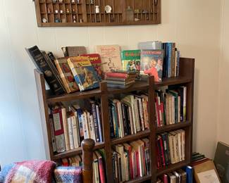 Printers tray, lots of books