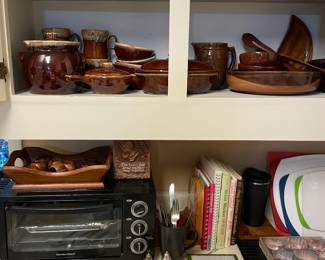 Brown drip pottery