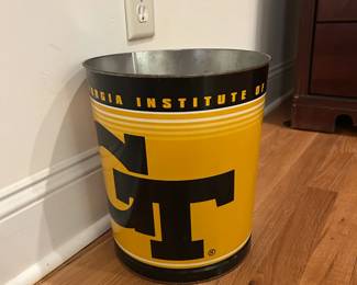 Georgia Tech Metal Trash Can