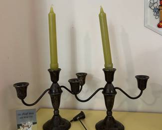 Sterling weighted candle sticks