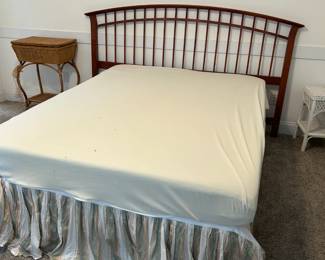 Queen memory foam mattress with box spring and King Size headboard