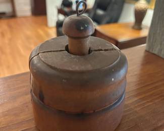 Round Wooden Butter Press