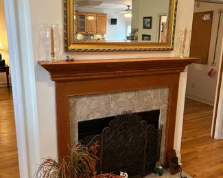 Gold framed mirror