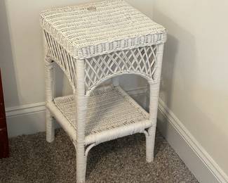 Wicker side table