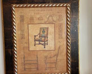 Arm Chair Artwork by Jacob Edwards (2 piece set)