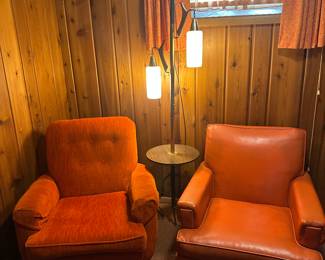 MCM Arm Chairs and Pool Lamp