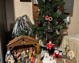 Nativity Set and Holiday Decor