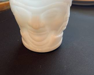 Federal Milk Glass “Toby Face” Creamer