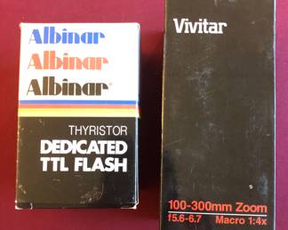 Albinar Flash and Vivitar Lens