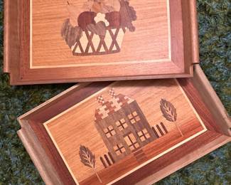 MCM Teak Wood Serving Trays