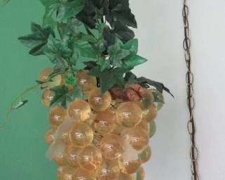 Vintage Retro Grape Cluster Hanging Swag Lamp Light