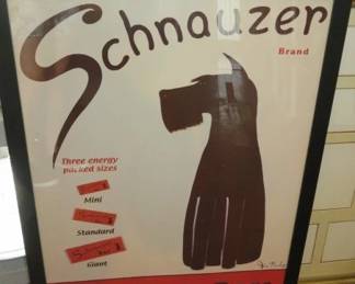 Schnauzer Brand Chocolate Bars Print by Ken Bailey