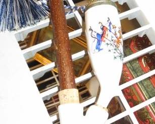 Vintage German Porcelain Pipe