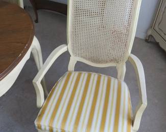 Mid Century Dining Table w/4 Cane Back Chairs