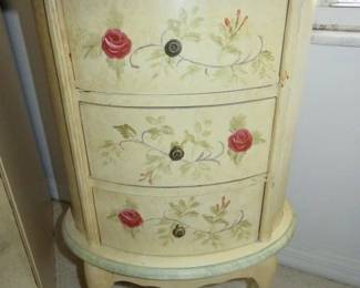 French Country Shappy Chic Accent/Bedside 3 Drawer Table