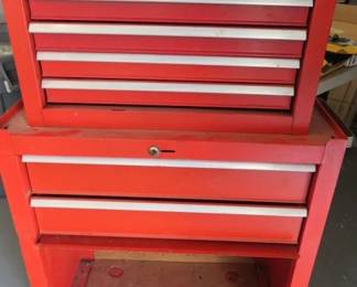 Popular Mechanics Rolling Tool Chest with Upper Toolbox