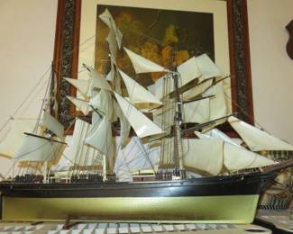 Large Whaling Clipper Ship Model