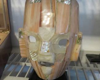 Mosaic Mexican Mayan Aztec Death Mask