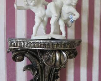 Hutschenreuther Karl Tutter Porcelain Cherub Grouping w/ Grapes, Germany