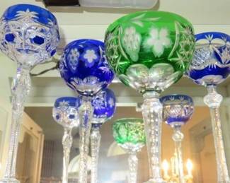 Ajka Marsala Crystal Cut to Clear Wine Glasses