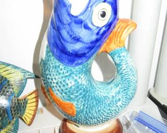 Vintage Fish Pitcher Portugal