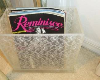 Reminisce Magazines, Lace Design Lucite Magazine Holder