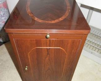 Art Deco Style Wood Cabinet with Pull Out Tray