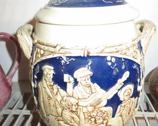 Vintage Stoneware Tobacco Humidor/Crock