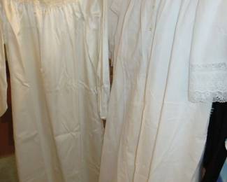 Miss Dior & Christian Dior White Linen Nightgowns