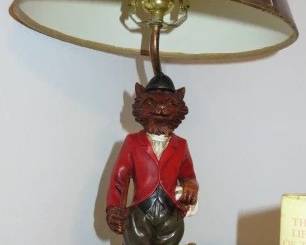 Fox Hunt Figural Fox Lamp