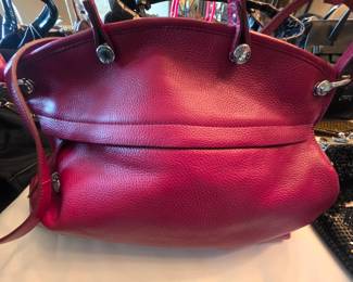Furla Cherry Red Leather Handbag