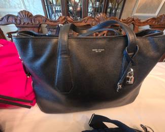 Henri Bendel Black Leather Bag