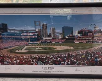 First Pitch April 10, 2006 A panoramic view of St. Louis Missouri - The Bob Arra Collection Note the ball in motion