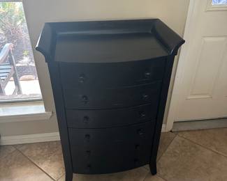 Black, 6 drawer chest