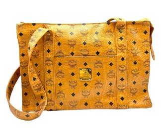 MCM Brown Monogram Visetos Leather Tote Bag; Pre-Owned