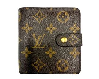 Louis Vuitton Monogram Canvas Compact Snap Wallet; Pre-Owned