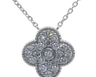 0.66 Carat Pavé Diamond Pendant Necklace