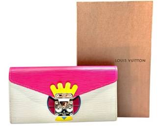 Louis Vuitton Pink Epi Tribal Mask Portefeuille Sarah Wallet; Pre-Owned