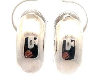 Wide Huggie Hoop Earrings