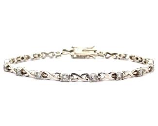 Cubic Zirconia XOXO Hugs & Kisses Bracelet