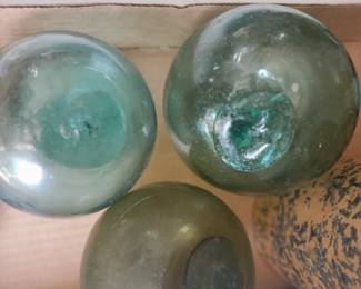 Hand-blown fishing floats 