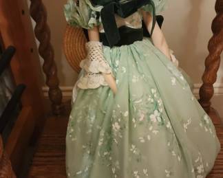 Vintage Franklin Heirloom Doll Scarlett O'Hara Gone with the Wind 