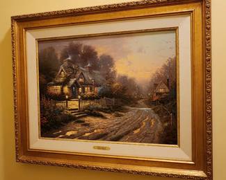 Thomas Kinkade, Teacup Cottage, Sweetheart Hideaways III, G/P Canvas