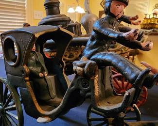 Late 19th Century "Cabriolet" Horse Drawn Hansom Cab Cast Iron