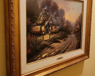 Thomas Kinkade, Teacup Cottage, Sweetheart Hideaways III, G/P Canvas