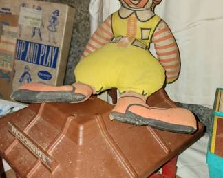 Vintage Ronald McDonald Plush Doll Stuffed Toy Cloth 16" Advertising 1967