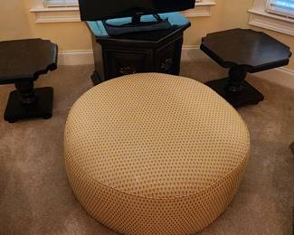 Round Pouf Ottoman Footrest
