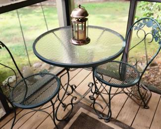 Patio Bistro Sets 3 Piece, Outdoor Garden Table