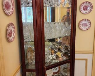 Beautiful Cherry Wood Curio Cabinet 