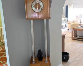 One of a kind Clock.  Industrial vibe